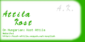 attila kost business card